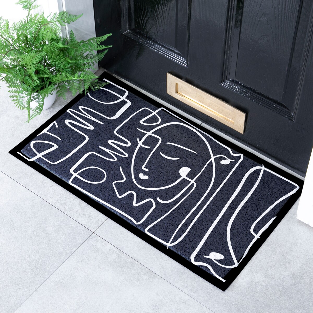 Wycieraczka Face Lines Abstract Indoor & Outdoor (- 70 x 40 cm)
