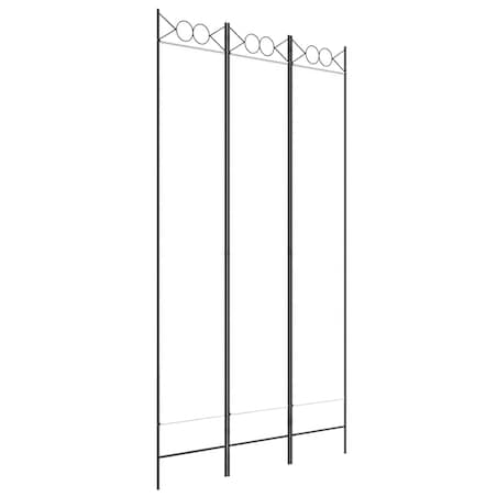 vidaXL Parawan 3-panelowy, biały, 120x220 cm, tkanina