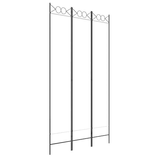 vidaXL Parawan 3-panelowy, biały, 120x220 cm, tkanina