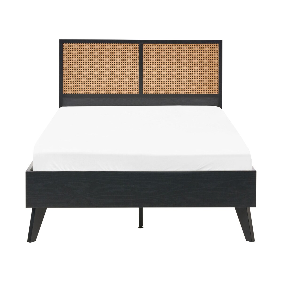 Łóżko Technorattan MONPAZIER 120 x 200 cm Czarny