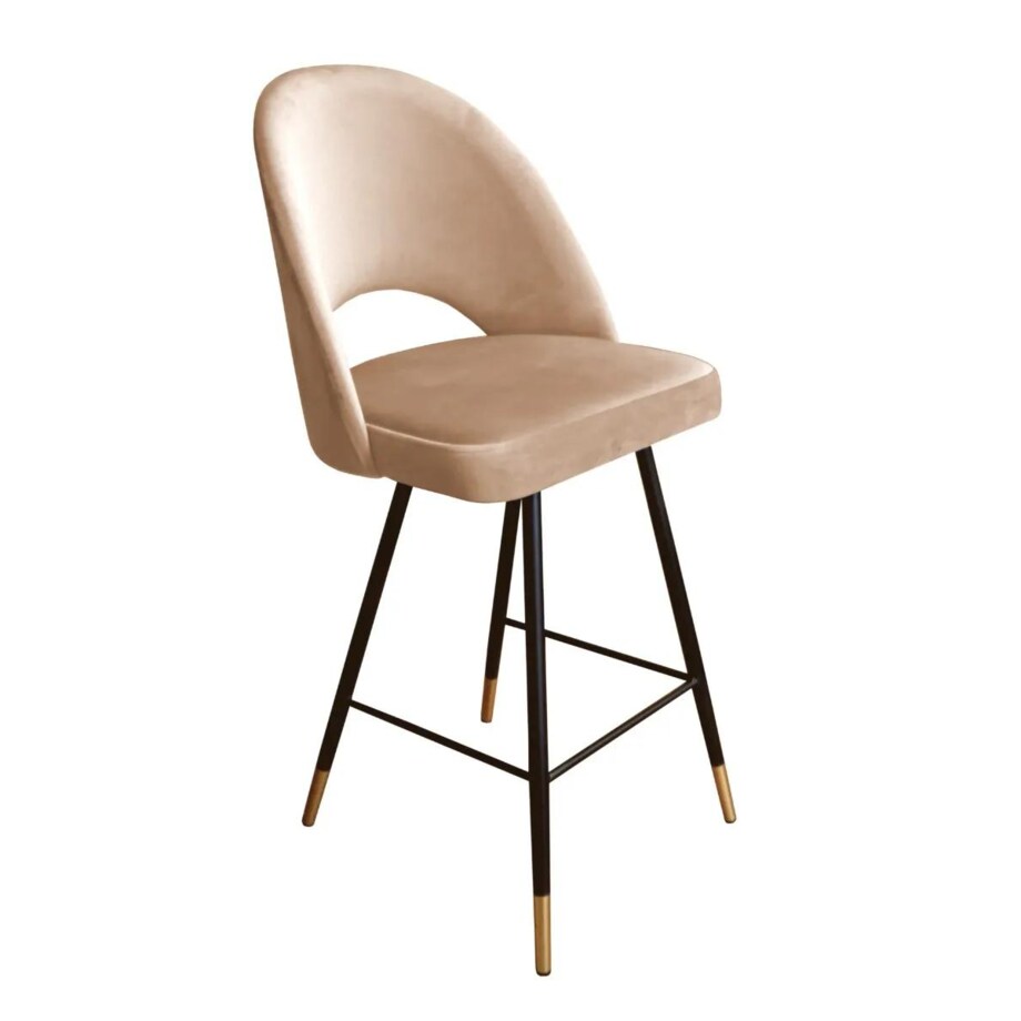 Hoker niski ISKAR VELVET GOLD beżowy