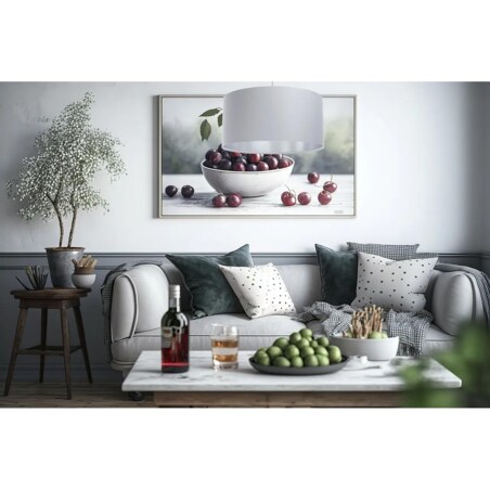 Lampa wisząca MODERN 40 szara/srebrne lustro