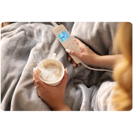 Duży koc elektryczny miękki 180x160cm 160w + timer Berdsen