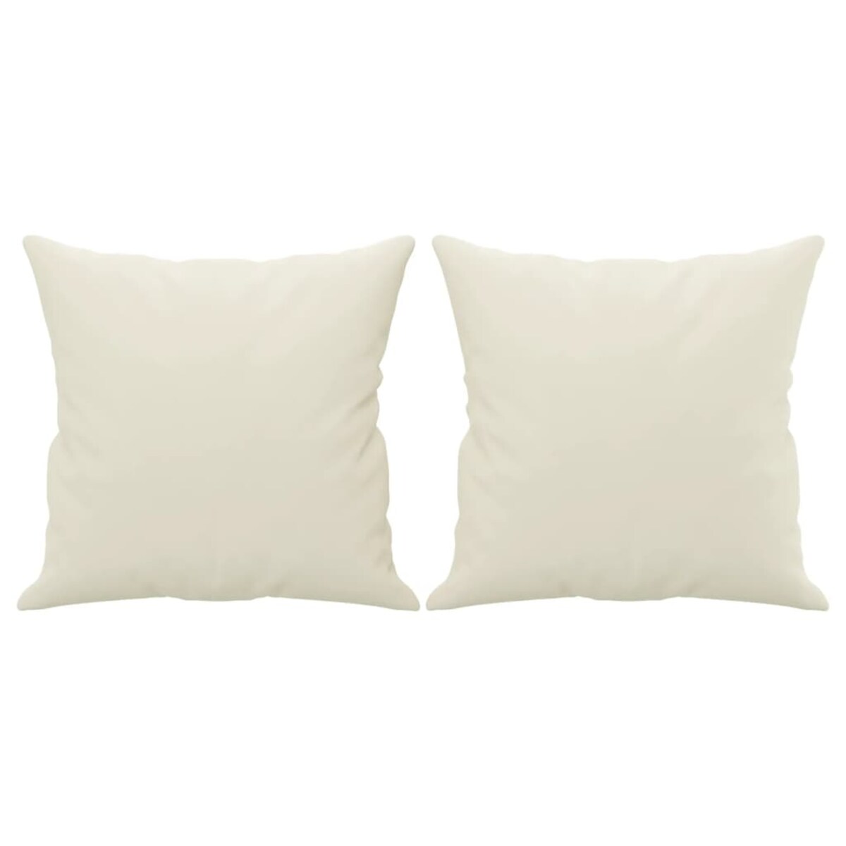 vidaXL 2-osobowa sofa z poduszkami, kremowa, 120 cm, aksamit