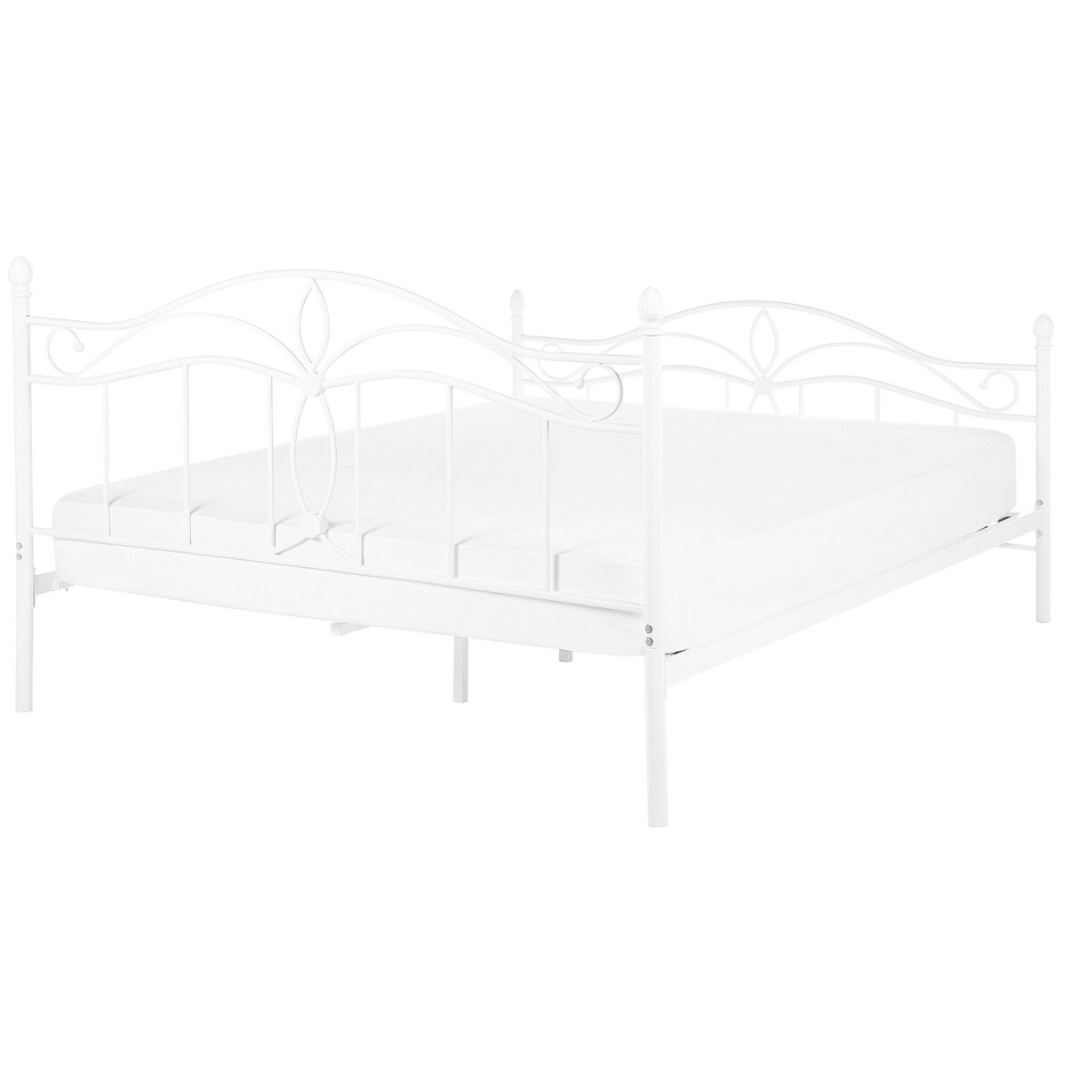 Łóżko metalowe 140 x 200 cm białe ANTLIA