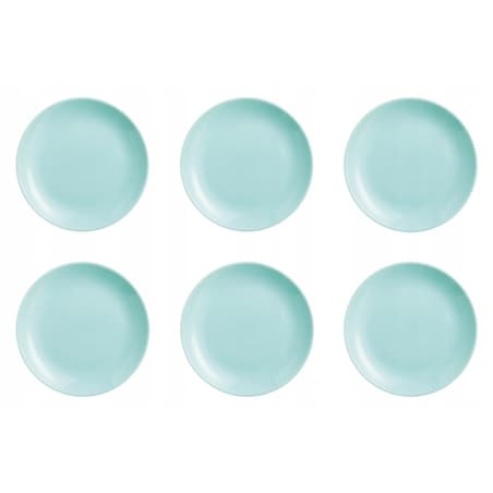 TALERZE talerzyk DESEROWE 6x 19 cm LUMINARC diwali turkusowe na ciasto