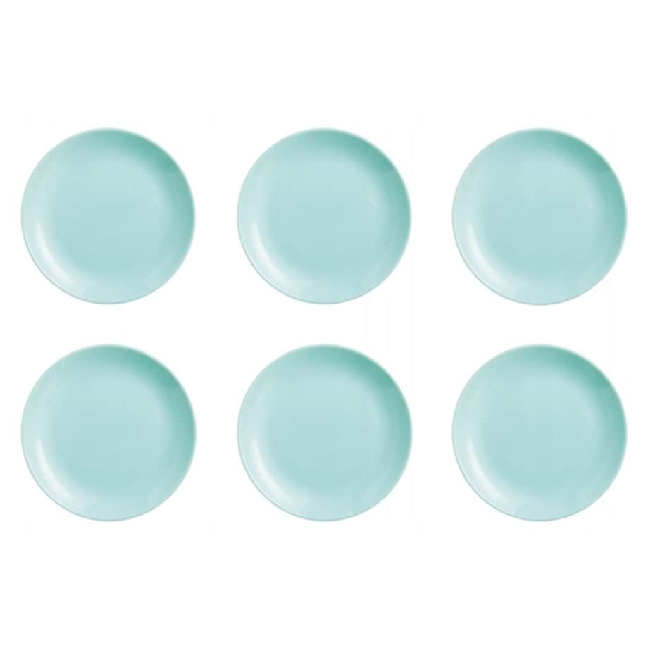 TALERZE talerzyk DESEROWE 6x 19 cm LUMINARC diwali turkusowe na ciasto