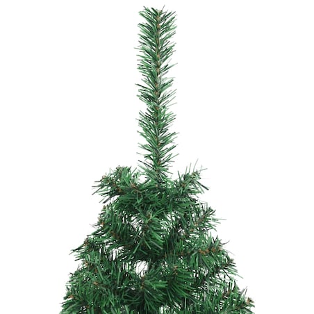 vidaXL Sztuczna choinka ze stojakiem, połówka, zielona, 120 cm, PVC