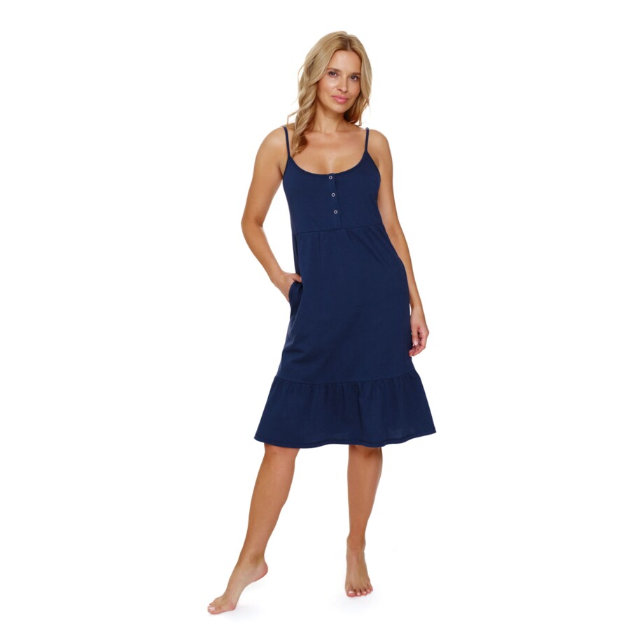 Doctor Nap Granatowa koszula nocna damska - L