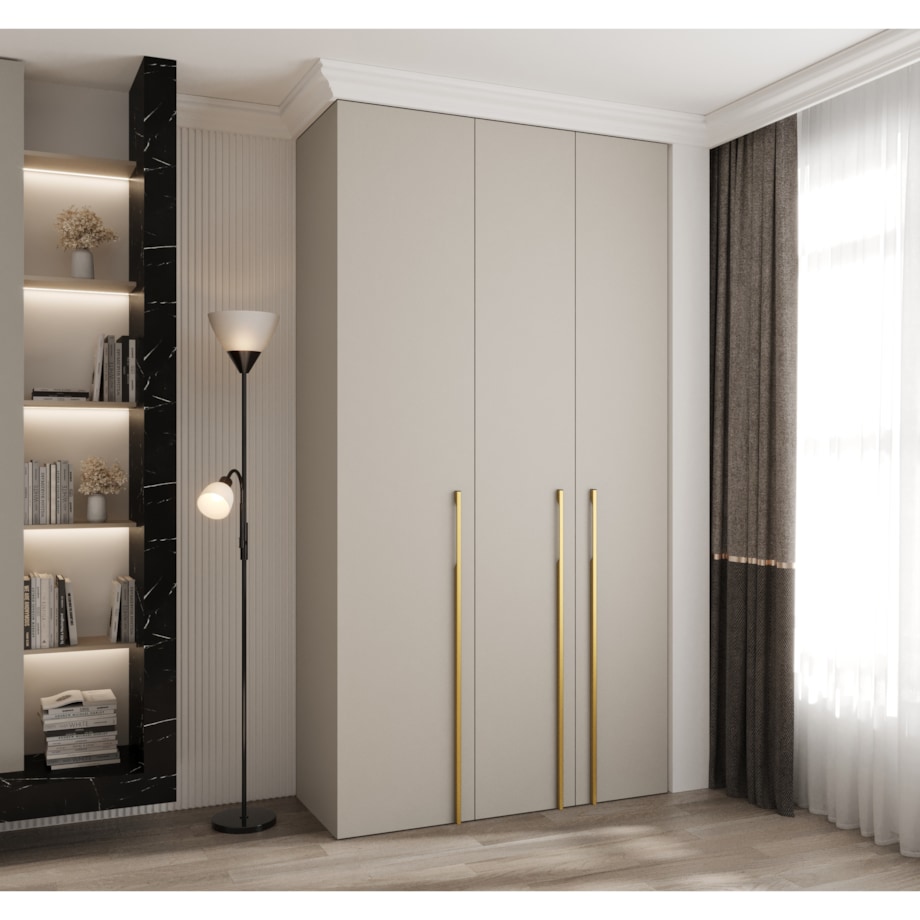 Szafa trzydrzwiowa Como 3 130 gł.50 kaszmir+złoty