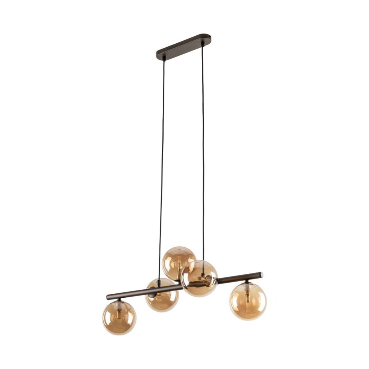 Żyrandol TK Lighting ESTERA BROWN 6105 5xG9 bursztynowy brąz regulowana wysokość do salonu i jadalni
