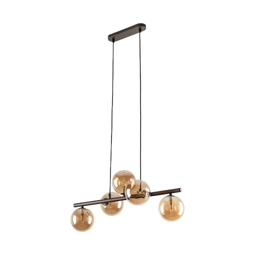 Żyrandol TK Lighting ESTERA BROWN 6105 5xG9 bursztynowy brąz regulowana wysokość do salonu i jadalni