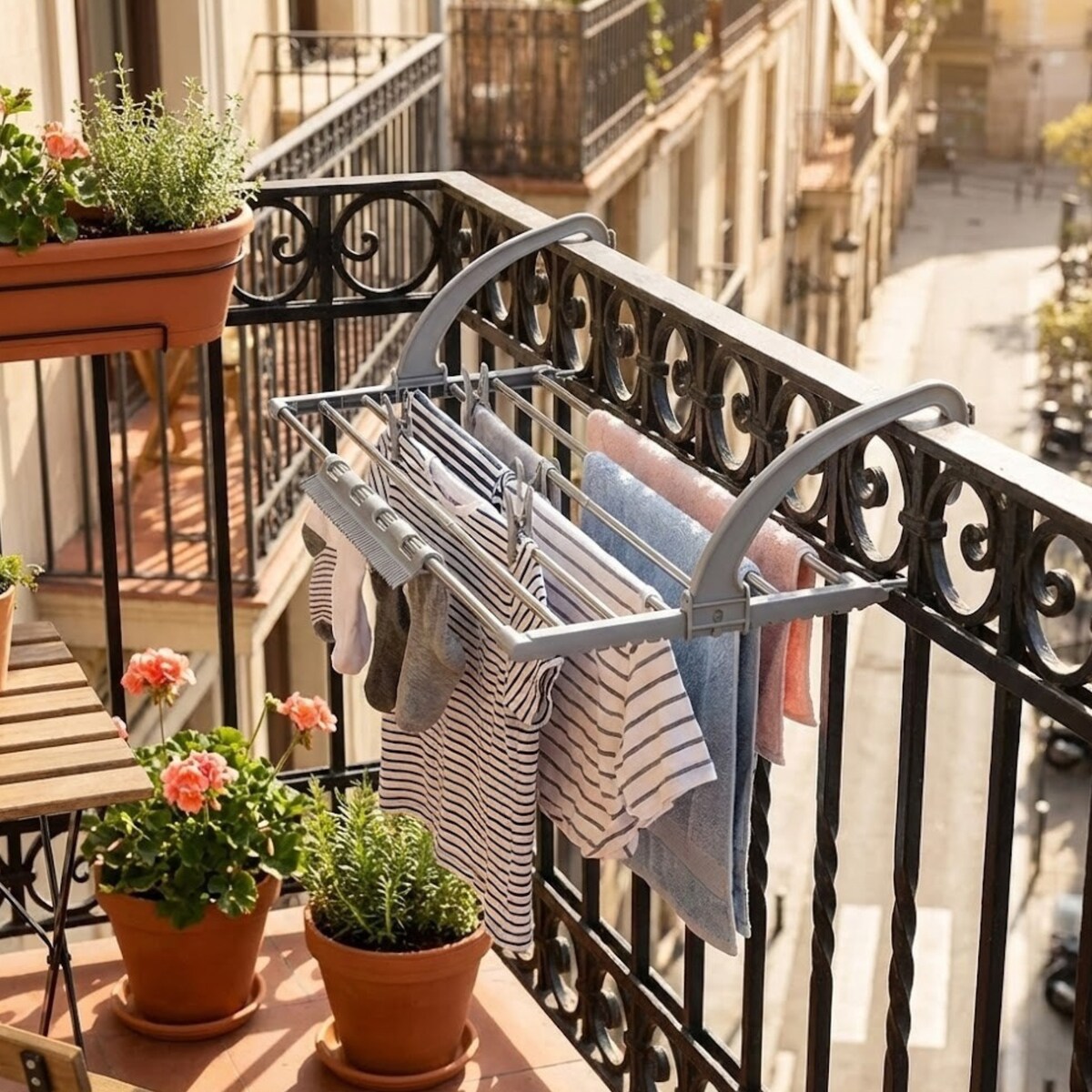 Suszarka na pranie na kaloryfer lub balkon, 41-104 cm, HENG