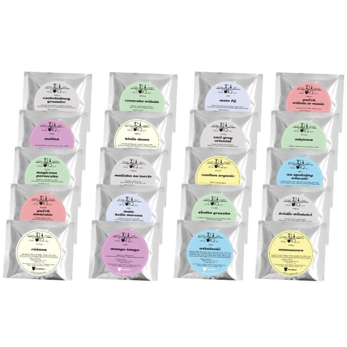 Zestaw prezentowy na wyjątkową okazję TeaBox BESTSELLERS. Zestaw 20 herbat różnego rodzaju i smaku 20x 5/8g, elegancki dyspenser na saszetki i bawełniany filtr do herbaty