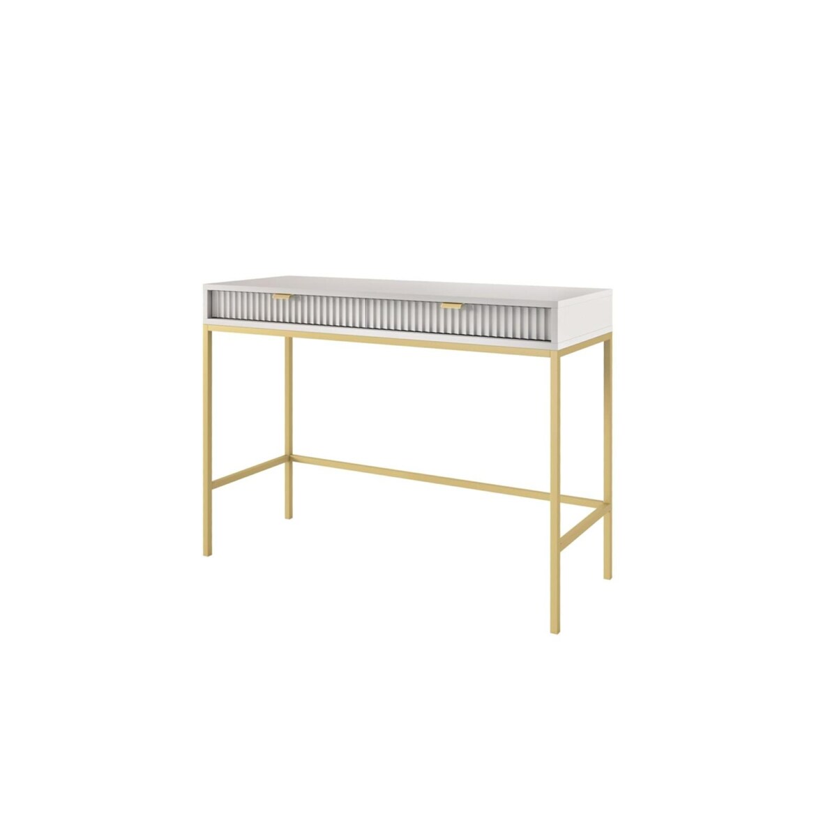 Toaletka Delicious ryflowana szara złote nogi