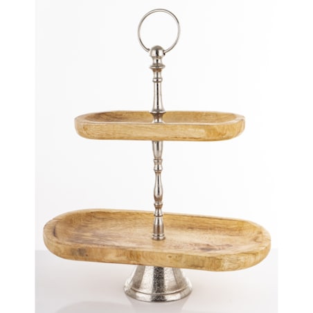 Patera dekoracyjna 2 poziomy 40x33,5x17 cm AYTAKAR