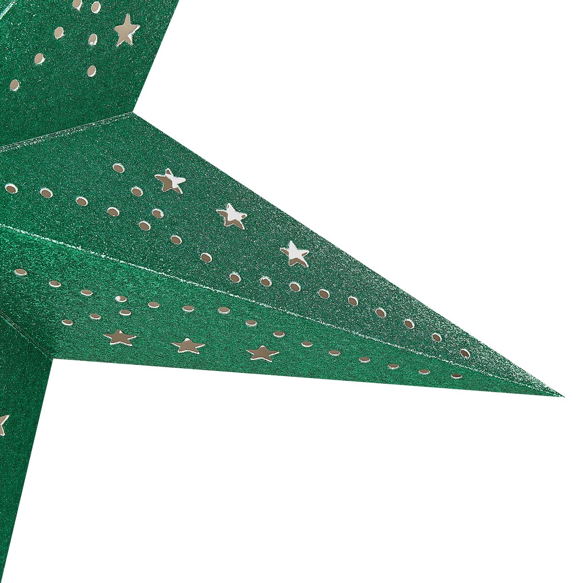Zestaw 2 dekoracji wiszących LED MOTTI Gwiazda 45 cm Szmaragdowy