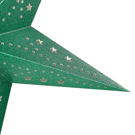 Zestaw 2 dekoracji wiszących LED MOTTI Gwiazda 45 cm Szmaragdowy