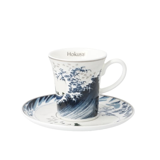 K. Hokusai - Wielka fala II - Filiżanka espresso - Goebel