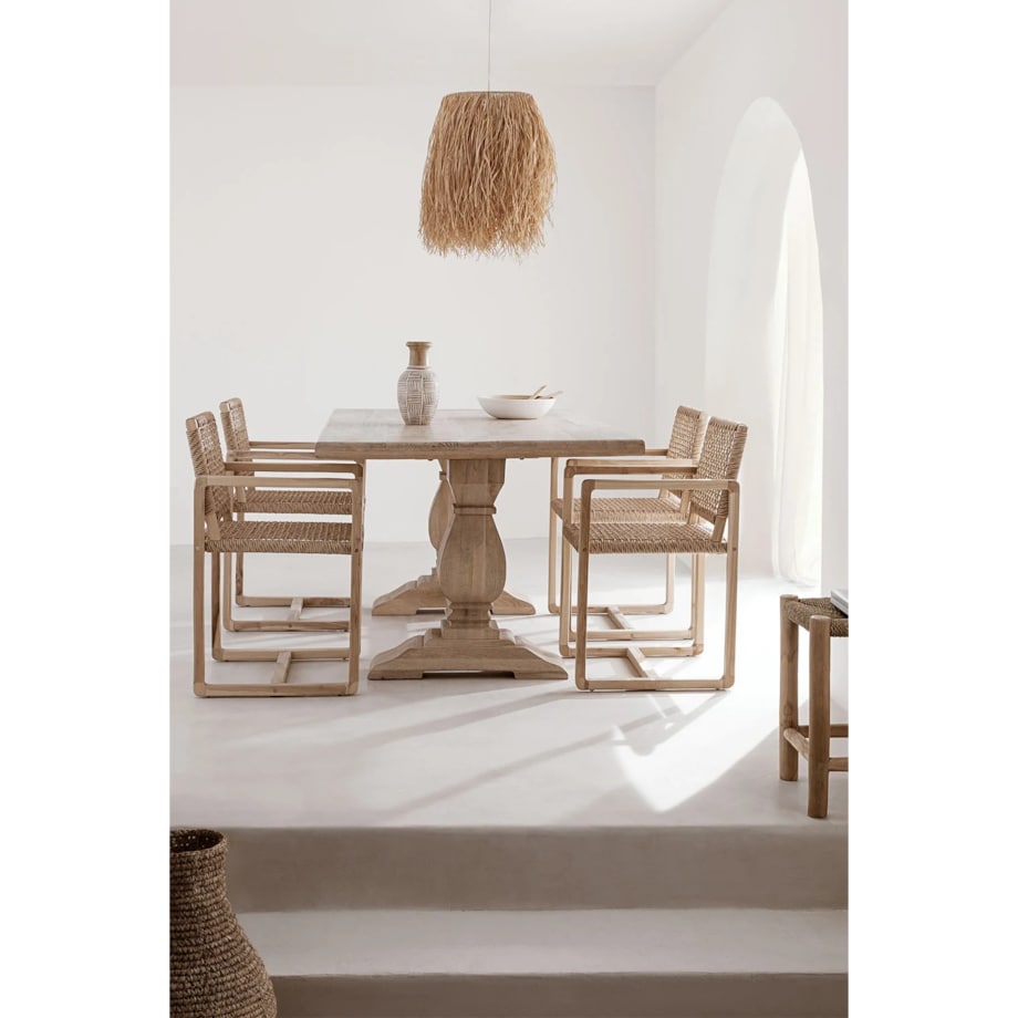 Prostokątny stół do jadalni z drewna mango Sanzia 220x100 cm