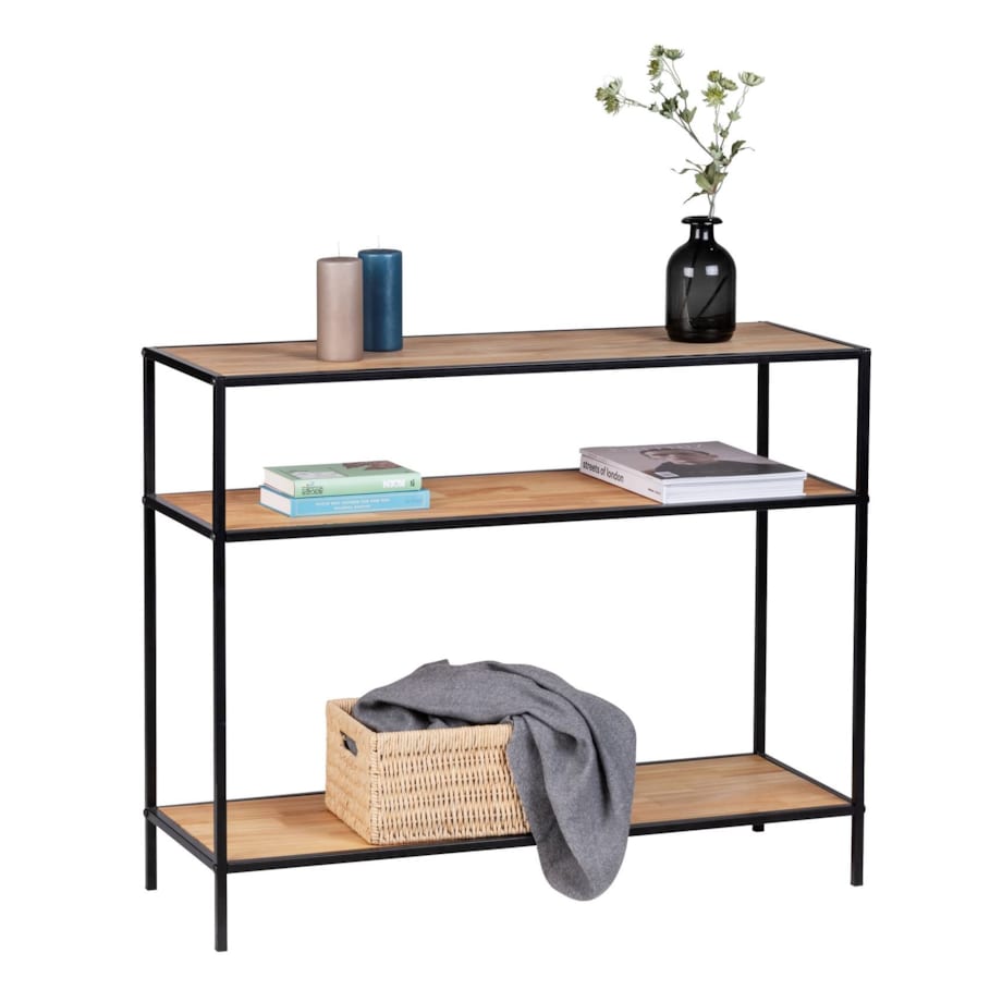 Konsola do przedpokoju z półkami GEO, w loftowym stylu, WENKO