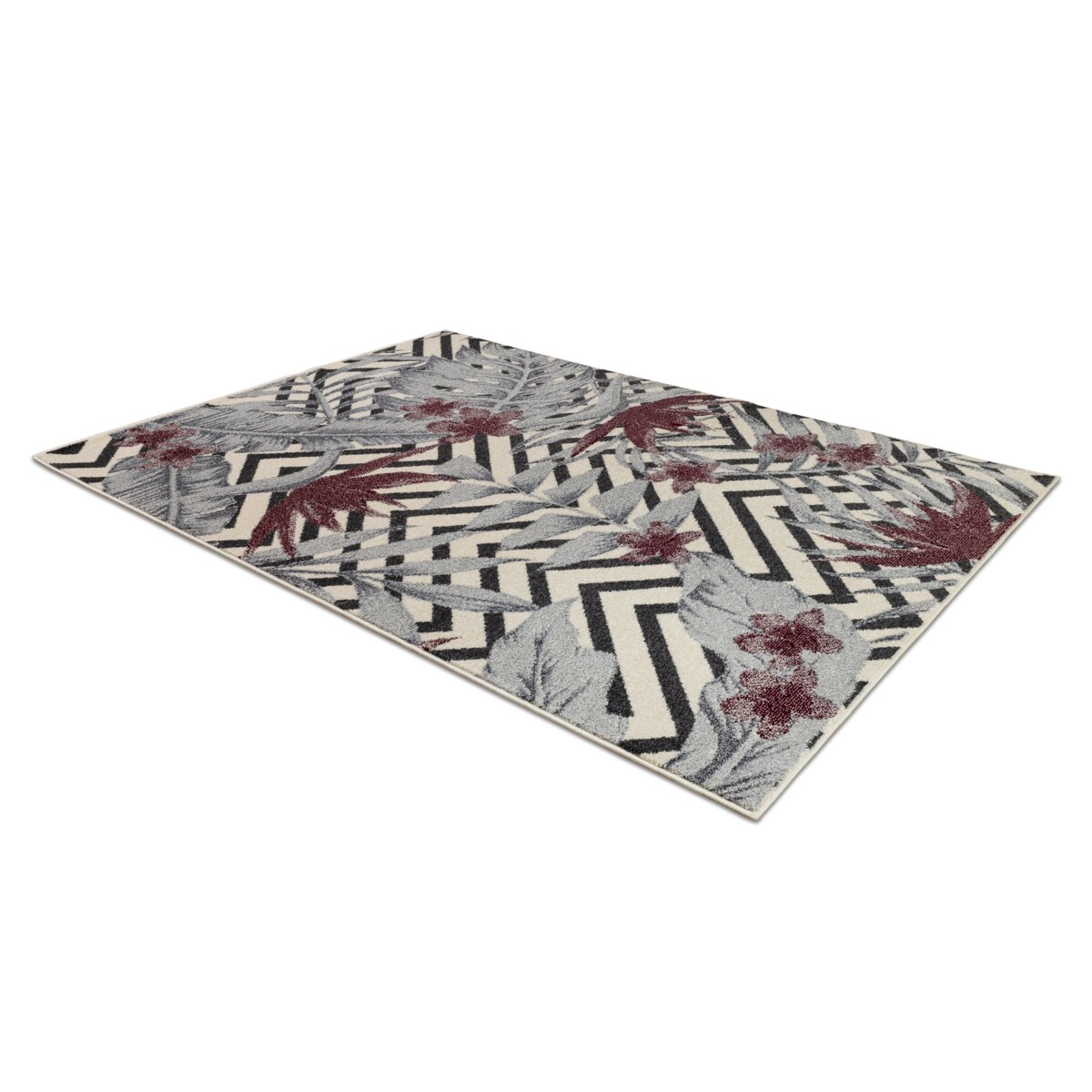 Dywan HEOS 78540 krem / bordo LIŚCIE 120x170 cm