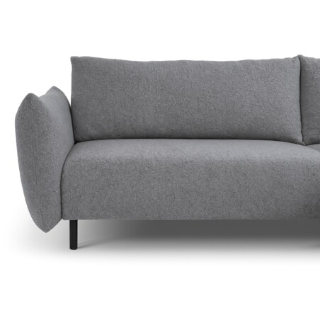 Narożnik DELI z funkcją spania na nóżkach, prawostronny, szary