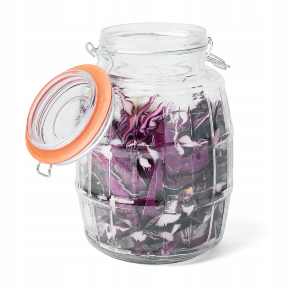 BECZKA SZKLANA pojemnik słoik hermetyczny na weki ogórki kapusta sok 2,8L