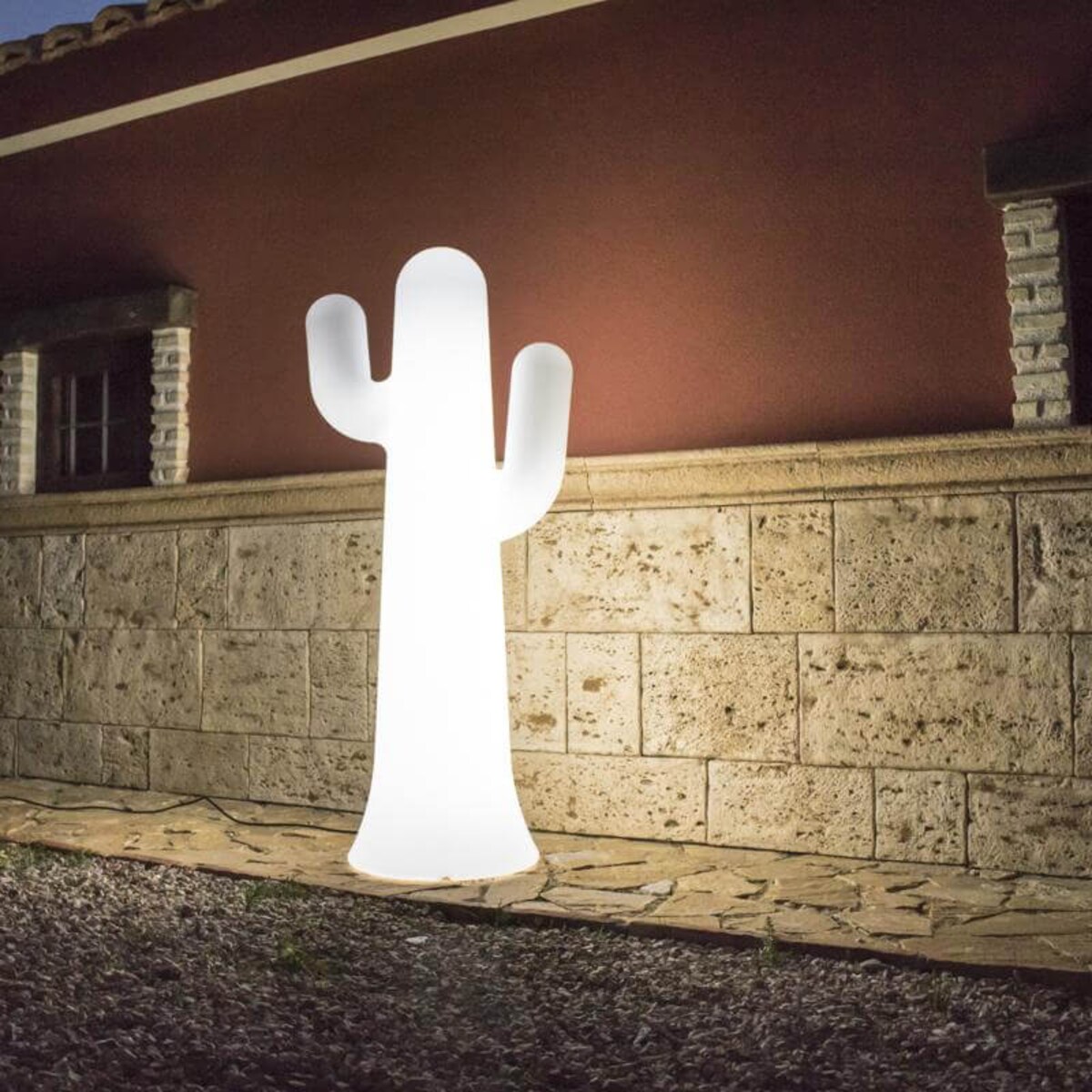 Stojąca lampa ogrodowa Pancho LUMPC140OFNW King Home 18W 6000K IP65 kaktus biała