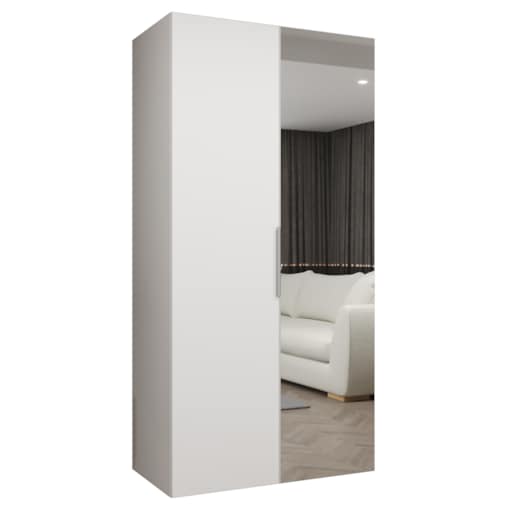 Szafa uchylna otwierana MARBELLA 2 100 wys. 202 cm Biały + u. Kaszmir