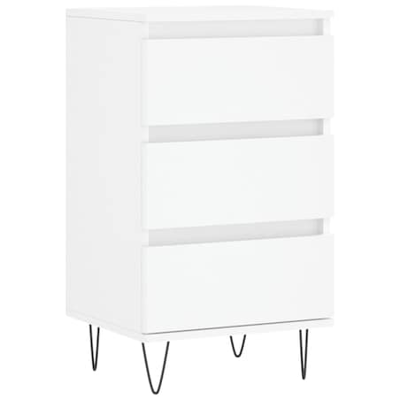 vidaXL Komoda, biała, 40x35x70 cm, materiał drewnopochodny