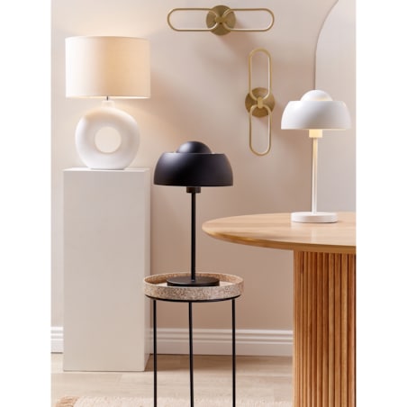 Lampa stołowa metalowa czarna SENETTE