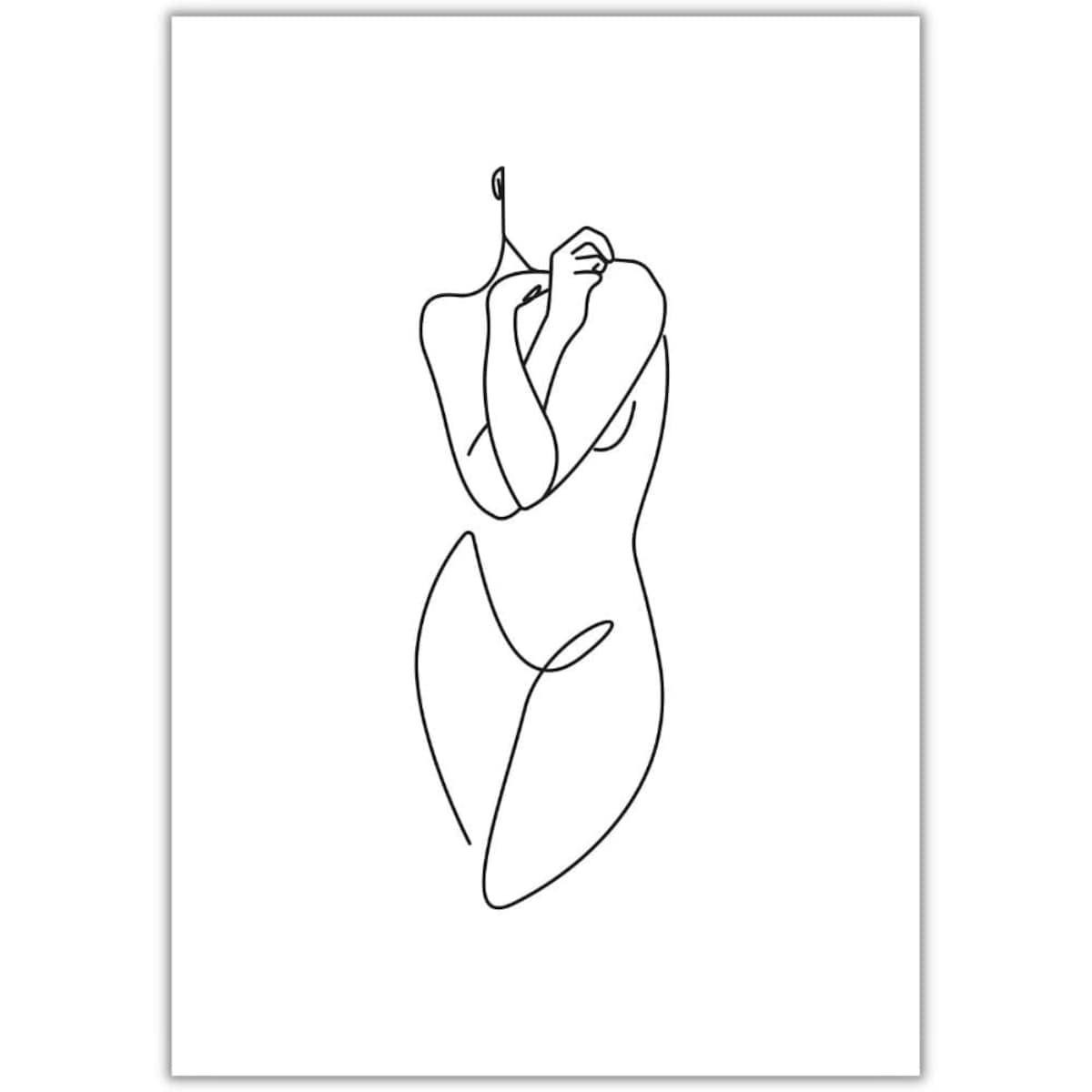 plakat line art female body 3 50x70 cm