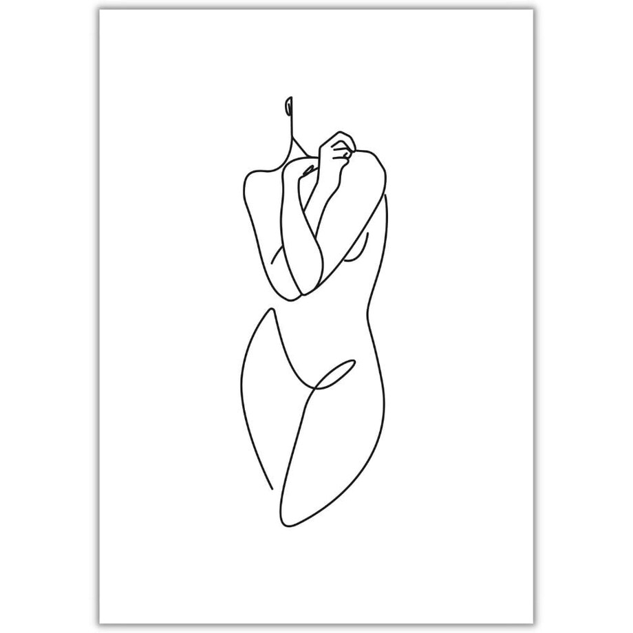 plakat line art female body 3 50x70 cm