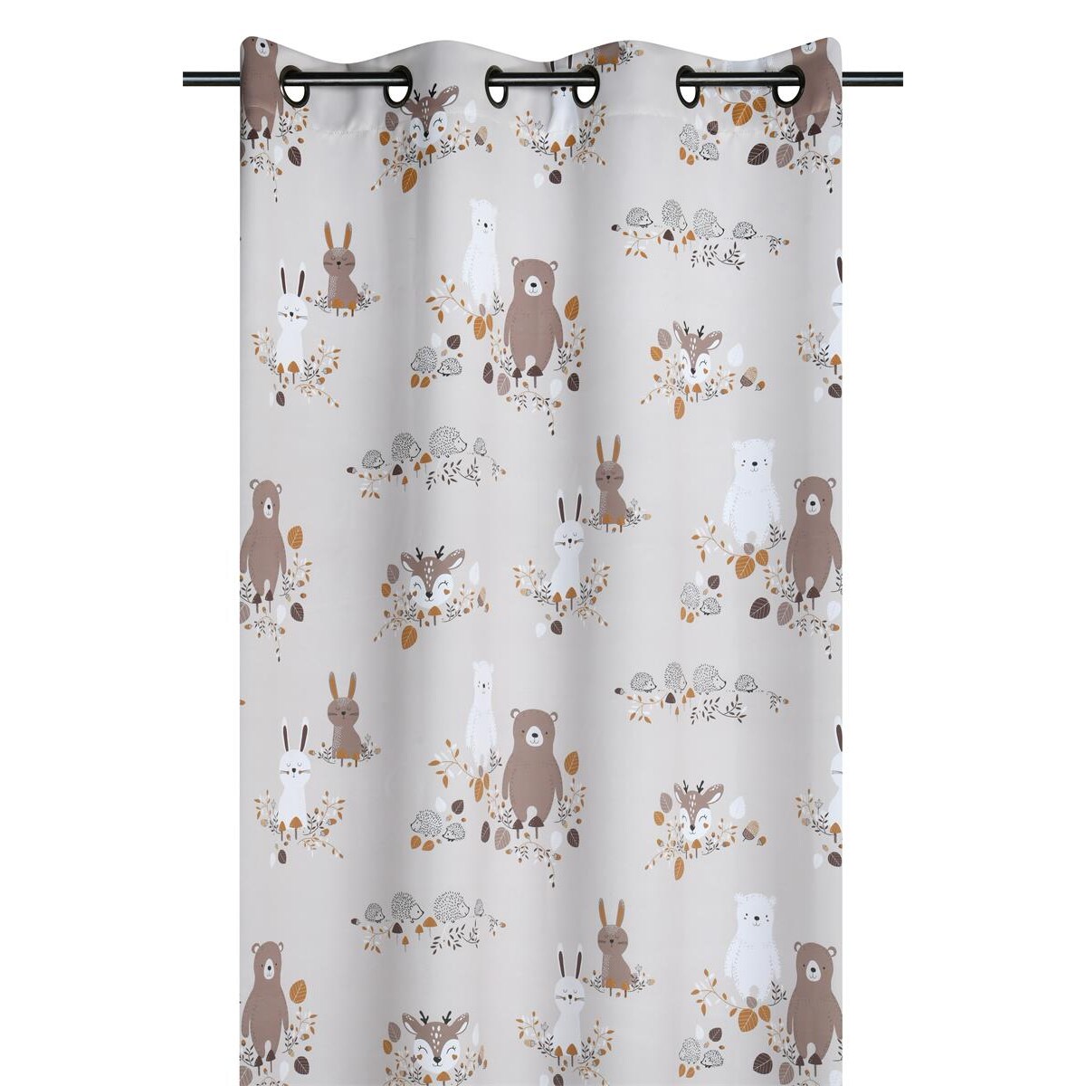 Zasłona do pokoju dziecięcego leśni przyjaciele GABIN, 135 x 260 cm