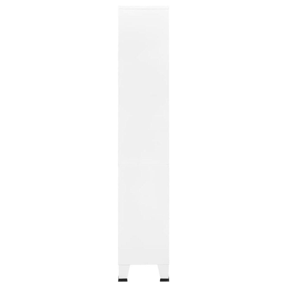 vidaXL Industrialny regał na książki, biały, 80x32x180 cm, stal