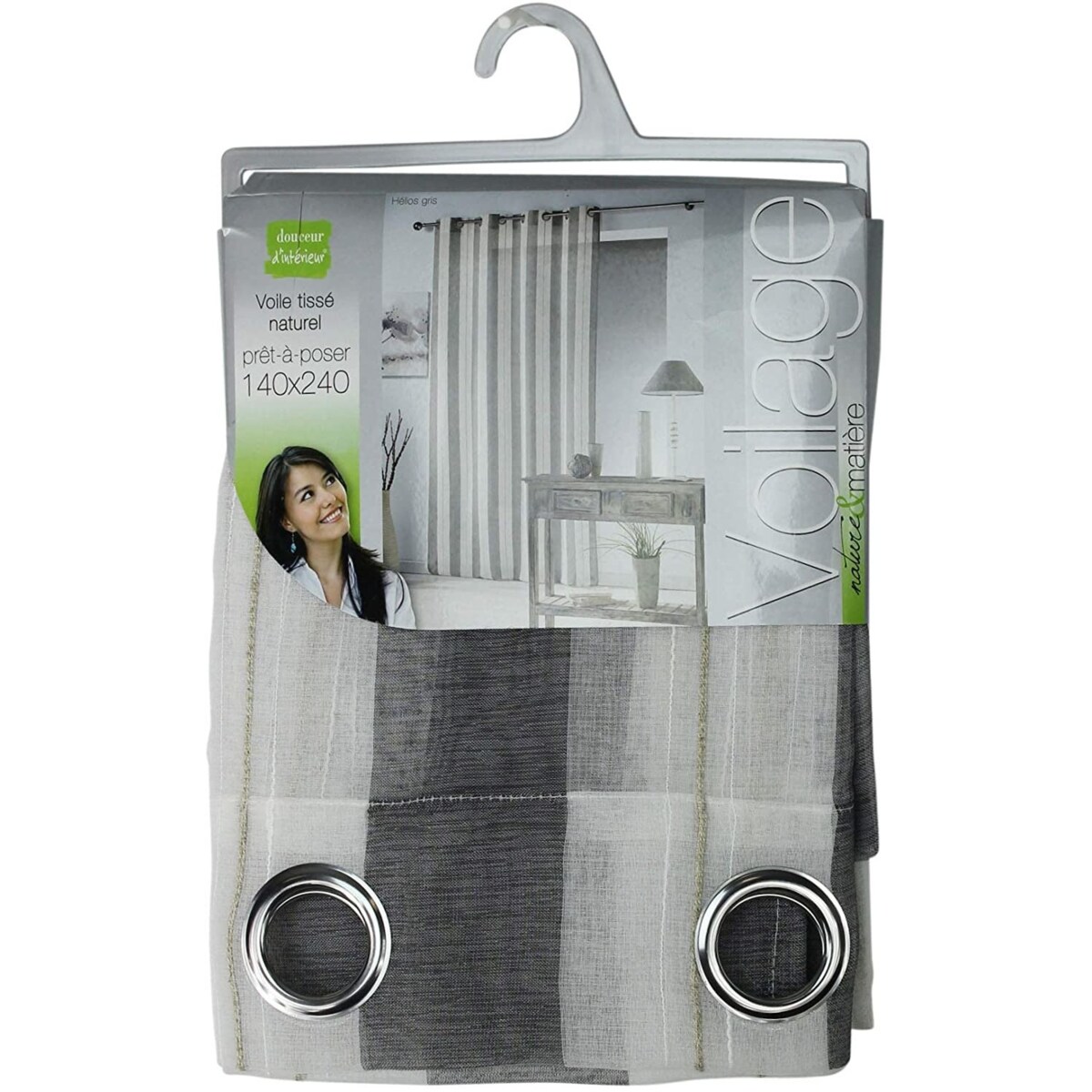 Firana okienna na przelotkach HELIOS, 140 x 240 cm