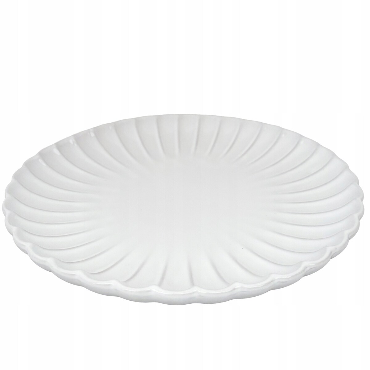 TALERZ OBIADOWY DUŻY 26CM BIAŁY CERAMICZNY PŁYTKI PŁASKI NA SZTUKI