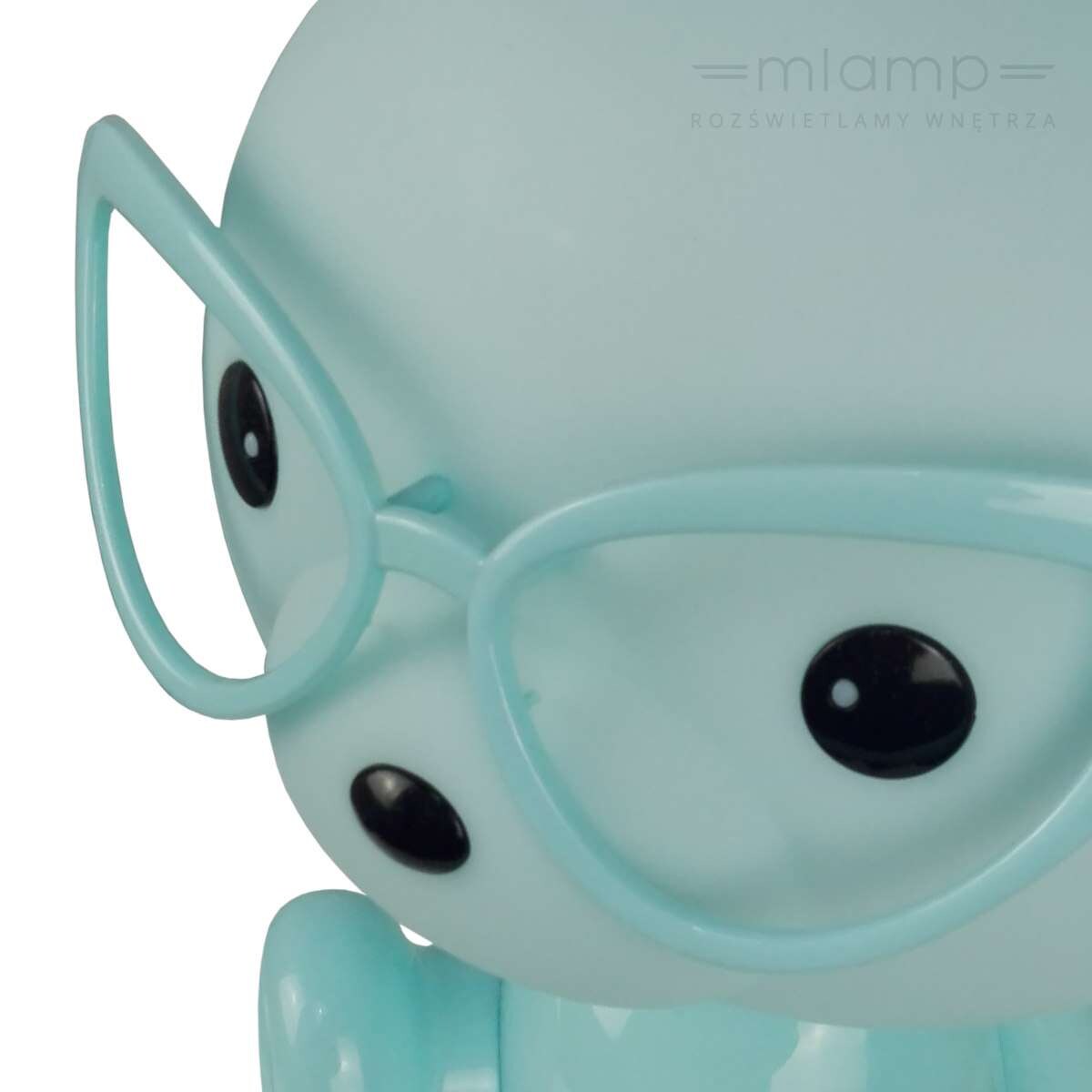 Dziecięca LAMPKA stojąca MIŚ OKULARNIK 308252 Polux biurkowa LAMPA nocna LED 2,5W 3000K do pokoju dziecięcego animals niebieska