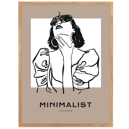 Ramka na zdjęcia 60x80 cm dębowa rama MDF z plexi do powieszenia pion poziom klasyczna prostokątna ramka FRAMAI®