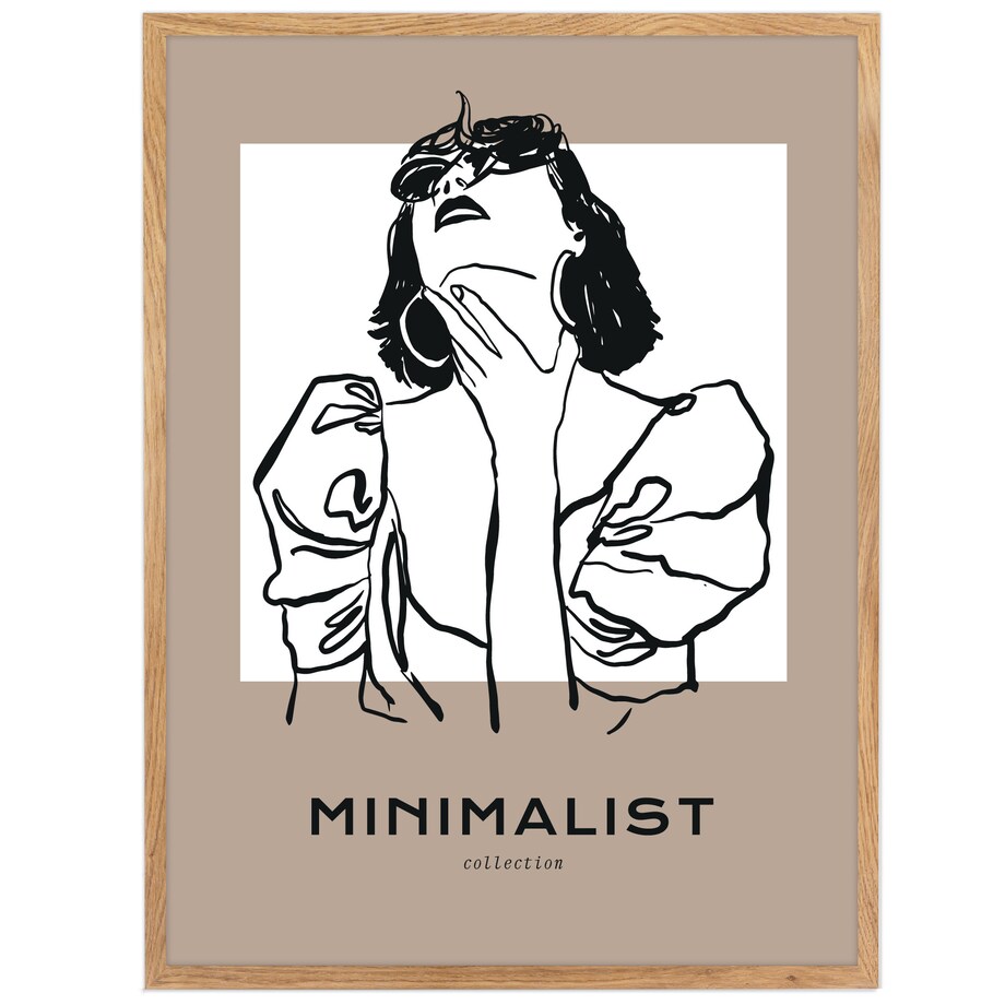 Ramka na zdjęcia 60x80 cm dębowa rama MDF z plexi do powieszenia pion poziom klasyczna prostokątna ramka FRAMAI®