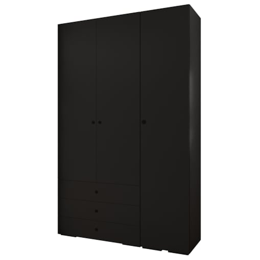 Garderoba wysoka do przedpokoju INOVA 2 Z17 czarny+czarny