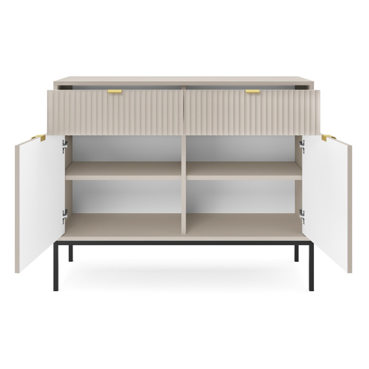 Komoda NEW do przedpokoju KSZ104 - kaszmirowa+ st. czarny