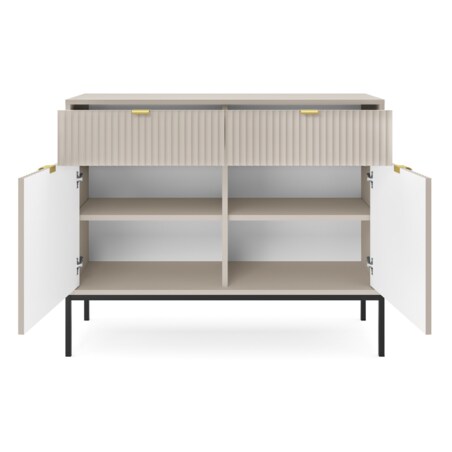 Komoda NEW do przedpokoju KSZ104 - kaszmirowa+ st. czarny