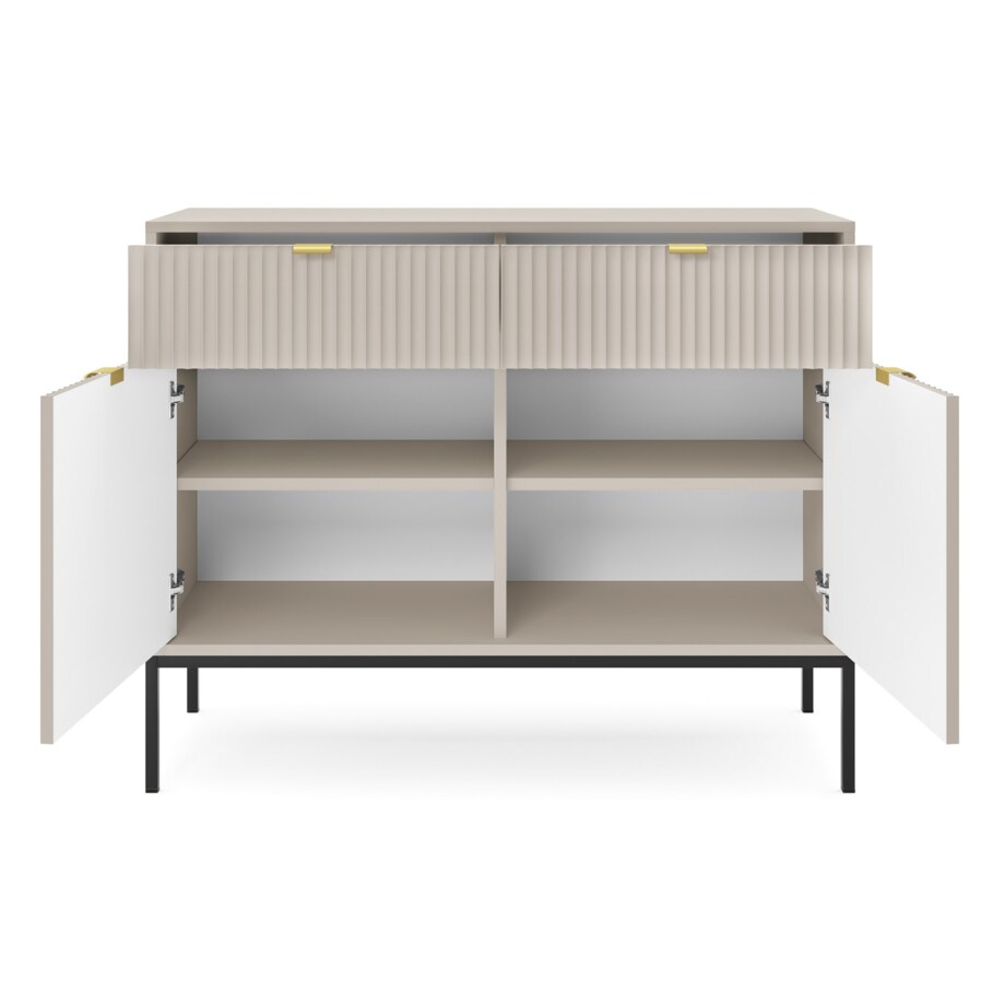 Komoda NEW do przedpokoju KSZ104 - kaszmirowa+ st. czarny