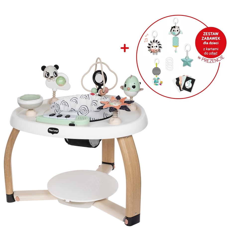 Stacjonarne centrum aktywności 5w1 - Stoliczek z kolekcji - Décor czarno-biała