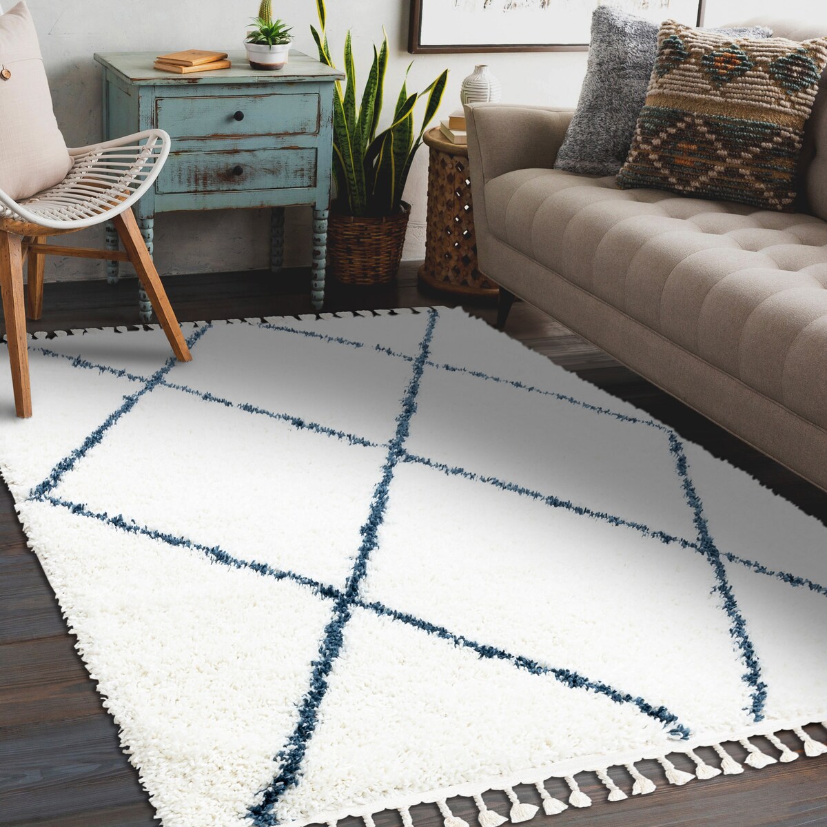 Dywan UNION 3683 Kratka, trellis krem / 140x190 cm