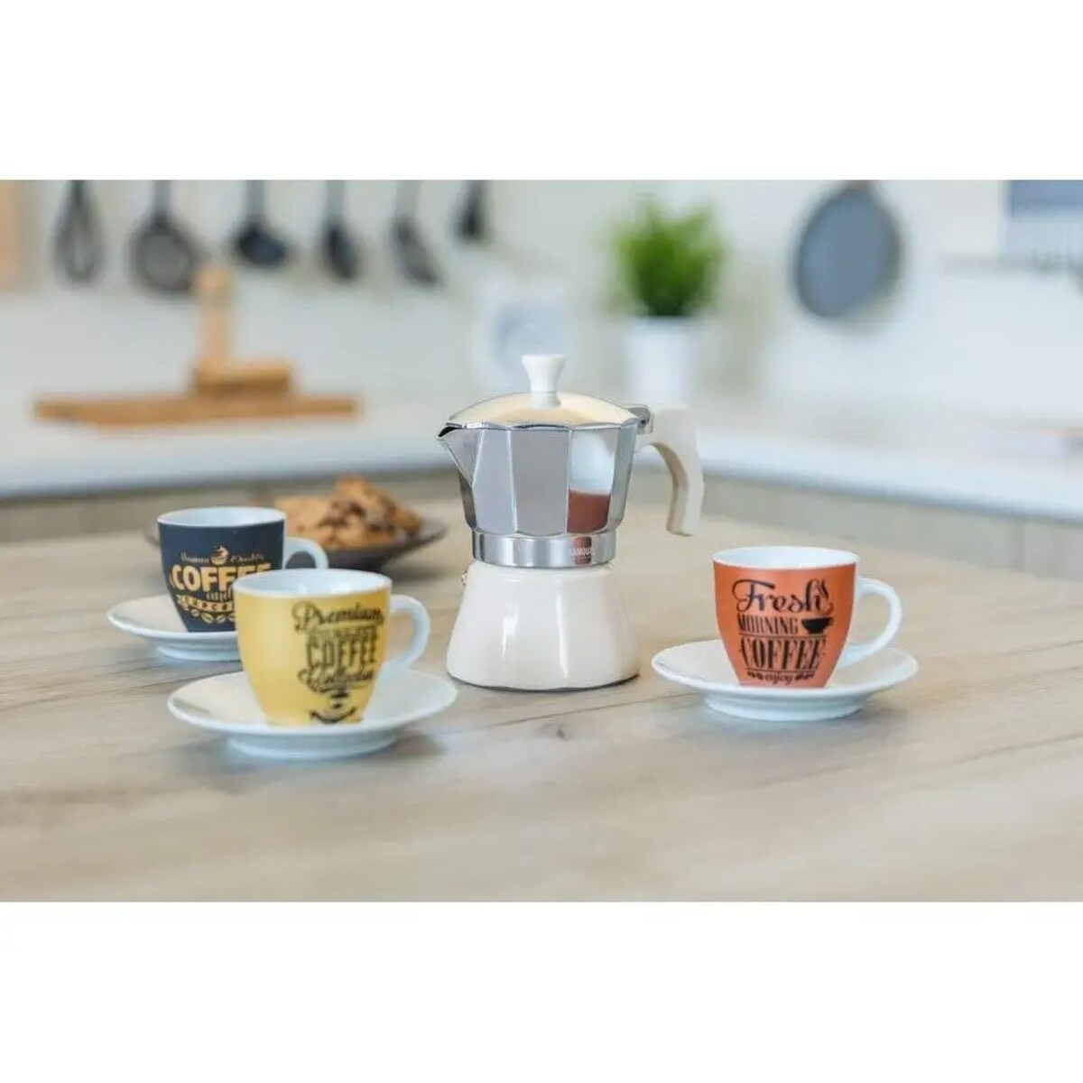 KAWIARKA ZAPARZACZ MOCNEJ KAWY 6 filiżanki espresso mocny smak aluminium