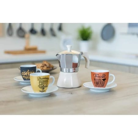 KAWIARKA ZAPARZACZ MOCNEJ KAWY 6 filiżanki espresso mocny smak aluminium