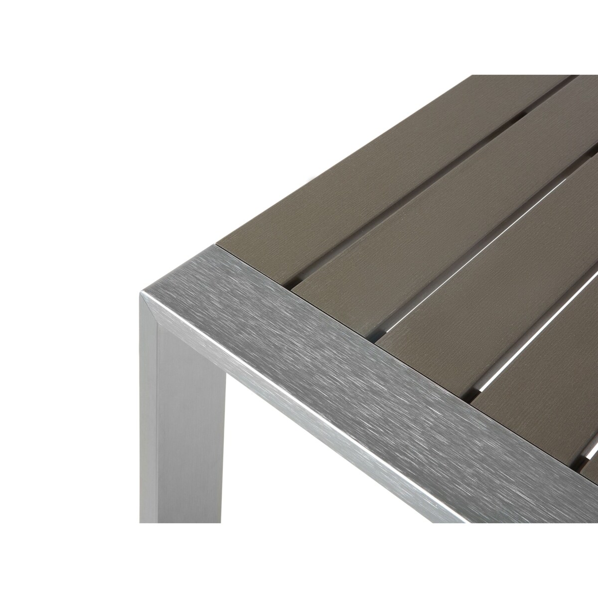 Stolik kawowy ogrodowy SALERNO 90 cm 50 cm Metal Ciemnoszary